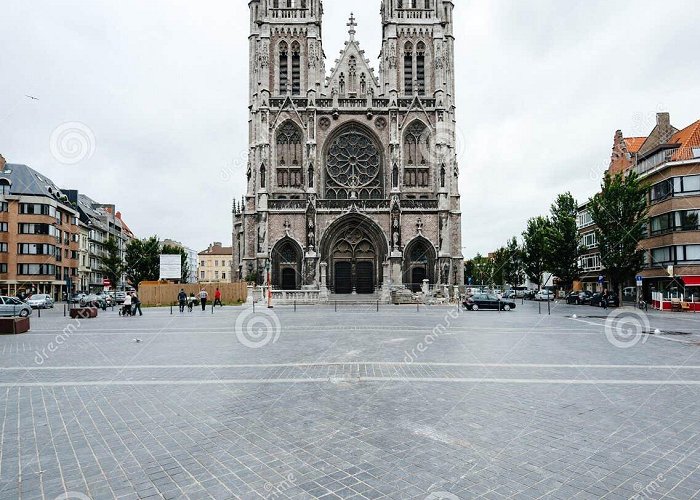 Sint-Petrus-en-Pauluskerk Tilt-shit Lens Used for Big Facade of Neo-Gothic Editorial Photo ... photo