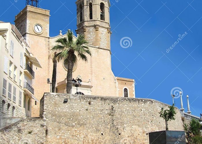 Parroquia de Sant Bertomeu I Santa Tecla 960 Church Beach Sitges Stock Photos - Free & Royalty-Free Stock ... photo