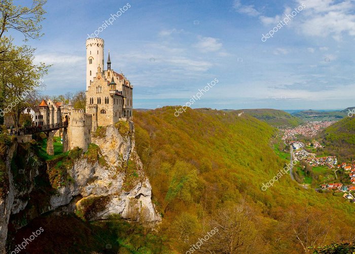 Lichtenstein Castle Lichtenstein Castle Mountain Top Summer Germany Europe Famous ... photo