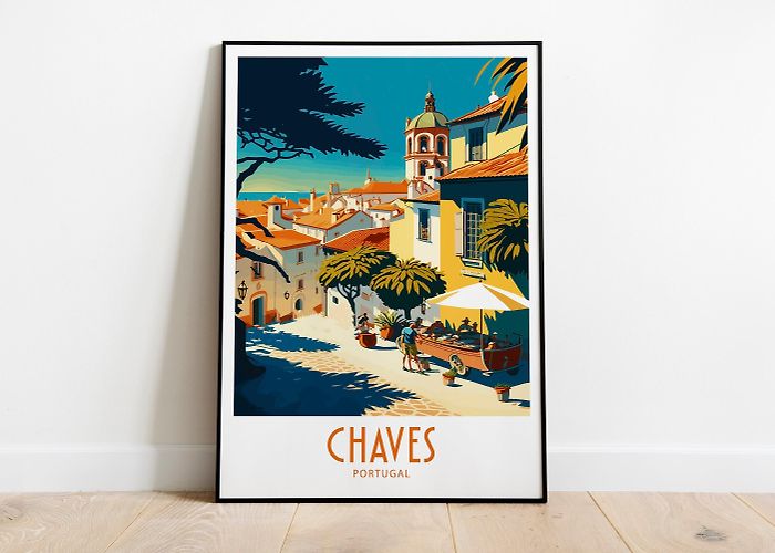Chaves Roman Bridge Chaves Travel Print Wall Art Chaves Portugal Wall Hanging Home ... photo
