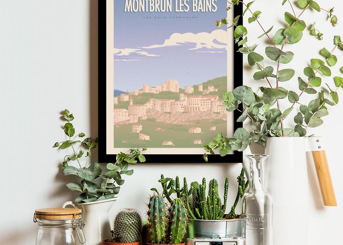 Montbrun les Bains Thermal Centre Montbrun Les Bains Travel Poster / Affiche Voyage Les Eaux ... photo