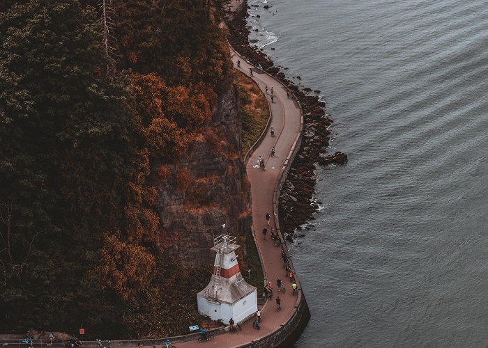 Prospect Point Lighthouse Aerial shot of the Prospect Point Lighthouse! : r/vancouver photo