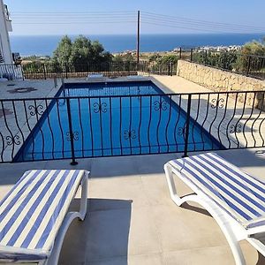 Villa With Spectacular Sea Views, Private Pool, Gardens & Parking Kalogrea Exterior photo