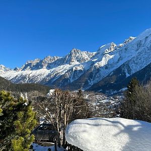 Logement Avec Jardin Et Vue Panoramique Montblanc Appartement Les Houches Exterior photo