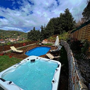 Ampelos Cretan Villa - Private Pool&Outdoor Jacuzzi Yerolákkos Exterior photo