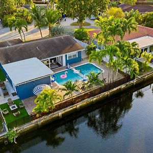 Peaceful 5Br -Waterway Views Private Heated Pool Villa Fort Lauderdale Exterior photo