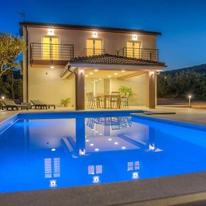 New Luxury Villa With Heated Pool, Marina-Trogir Gustirna Exterior photo