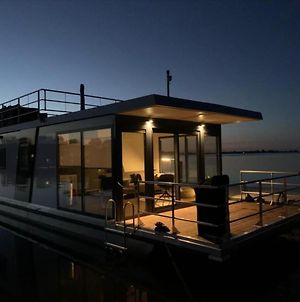 Modern Houseboat In Offingawier With Terrace Hotel Exterior photo